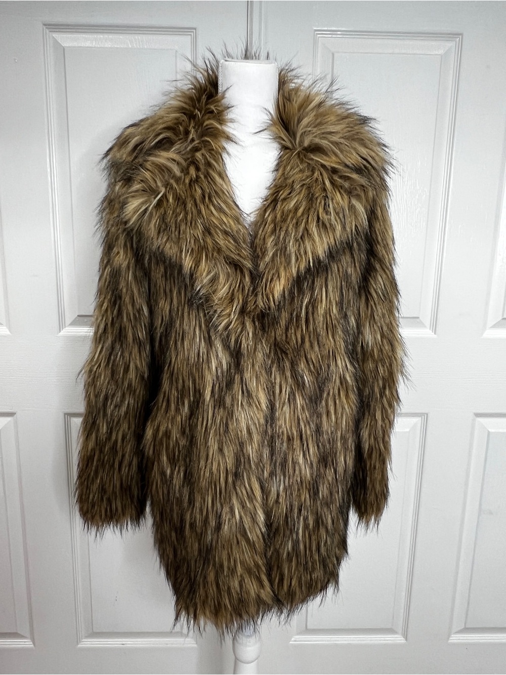 Show Me Your Mumu Ivanka Jacket Bear Hug Faux Fur Size S